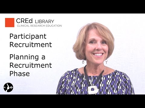 Research Participant Recruitment: Planning for a Recruitment Phase