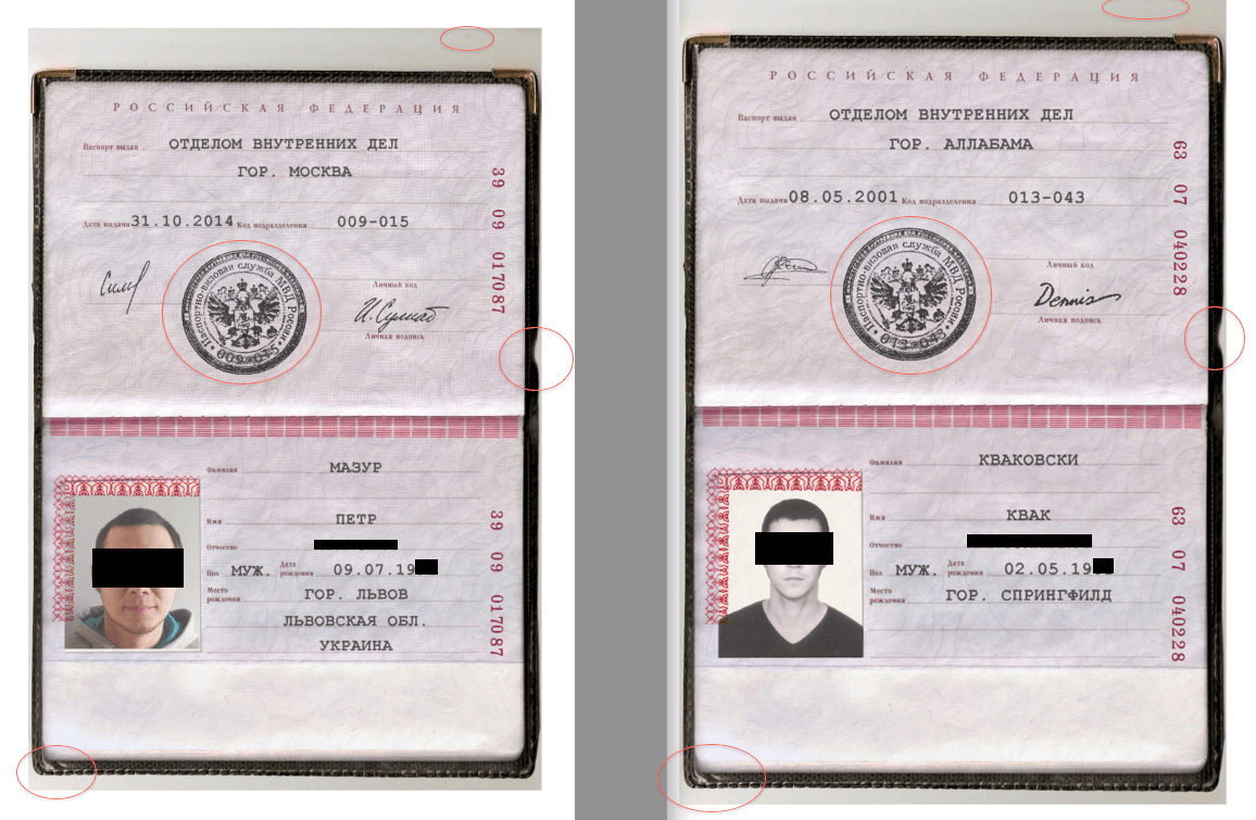 gefälschter russischer Pass