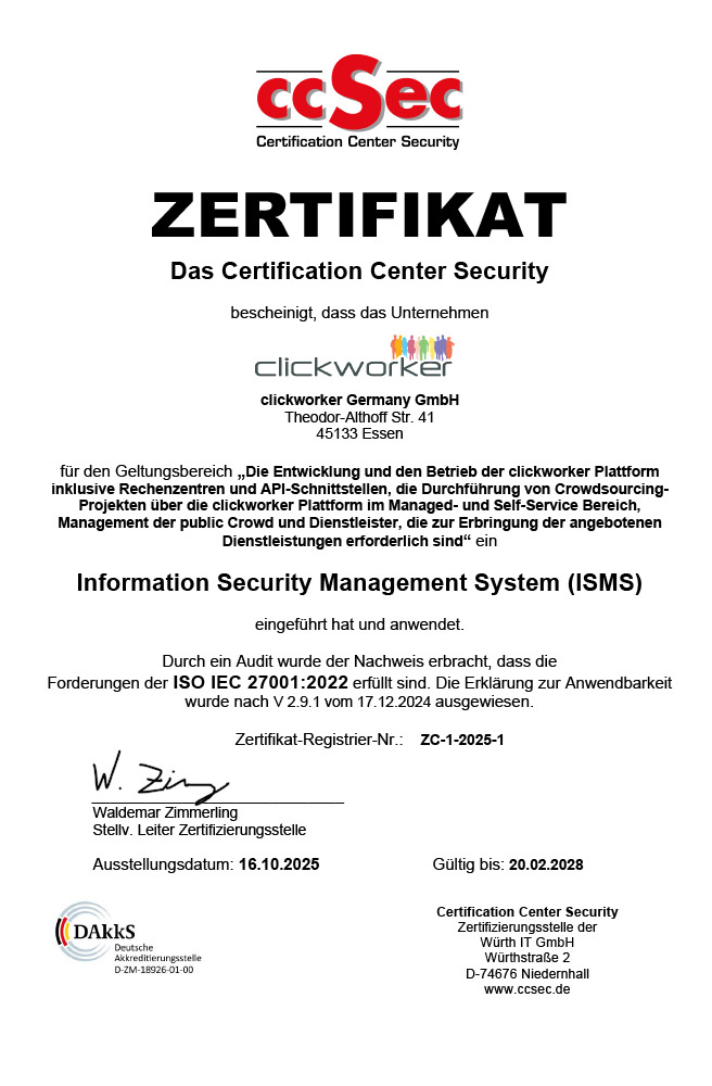 ISO certification