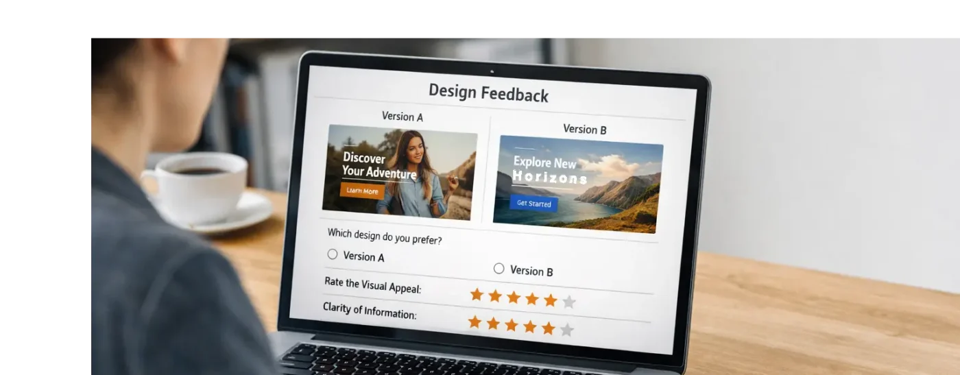 Umfrage-Services für visuelles & Design-Feedback