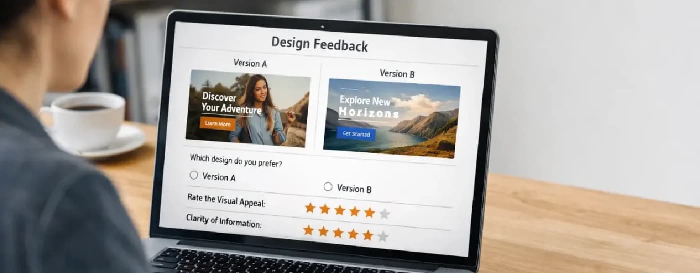 Umfrage-Services für visuelles & Design-Feedback