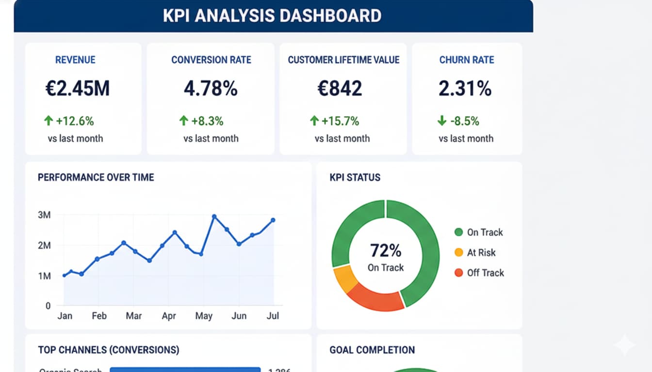 KPI Analyse Dashboard Beispiel
