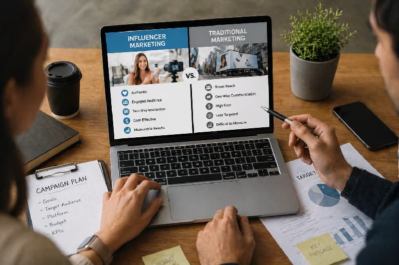 Influencer Marketing vs Traditionelles Marketing